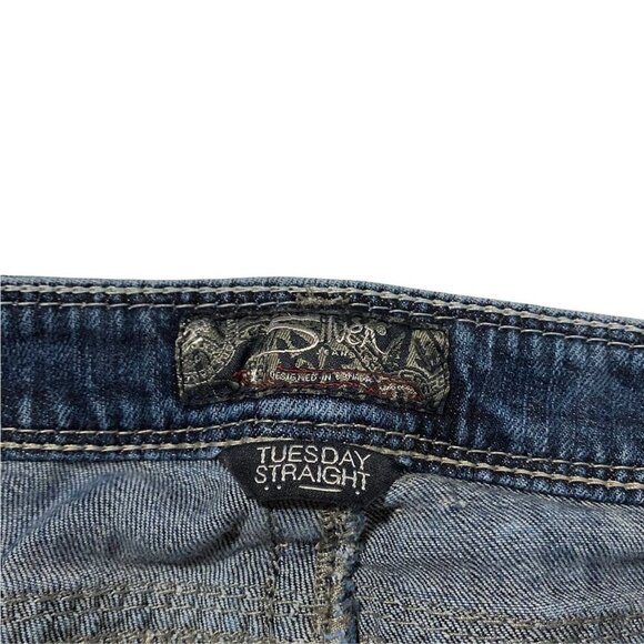 Silver Tuesday Straight Distressed Women's Jeans W28/L32.Good Preowned Condition - Picture 4 of 10